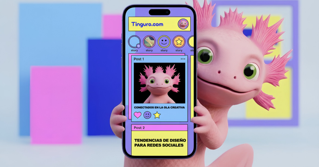 Diseño gráfico para empresas con la mascota de tinguro